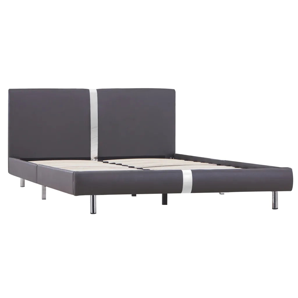 Giroletto senza Materasso-Struttura Letto Grigio Similpelle 140x200 cm
