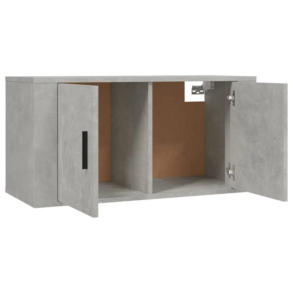 Mobili Porta TV a Parete 3 pz-Credenza per TV Grigio Cemento 80x34,5x40 cm