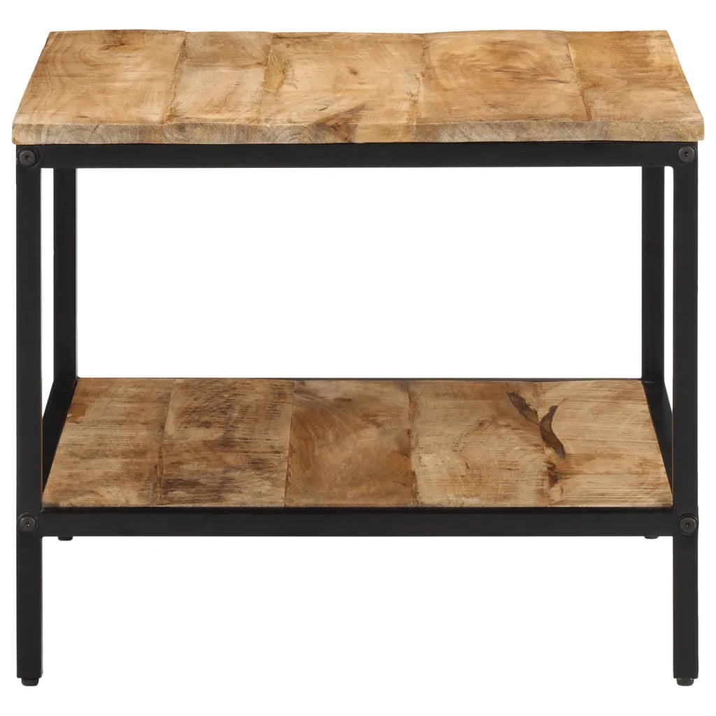 Tavolino da Salotto 55x55x45 cm Legno Massello di Mango Grezzo 374068