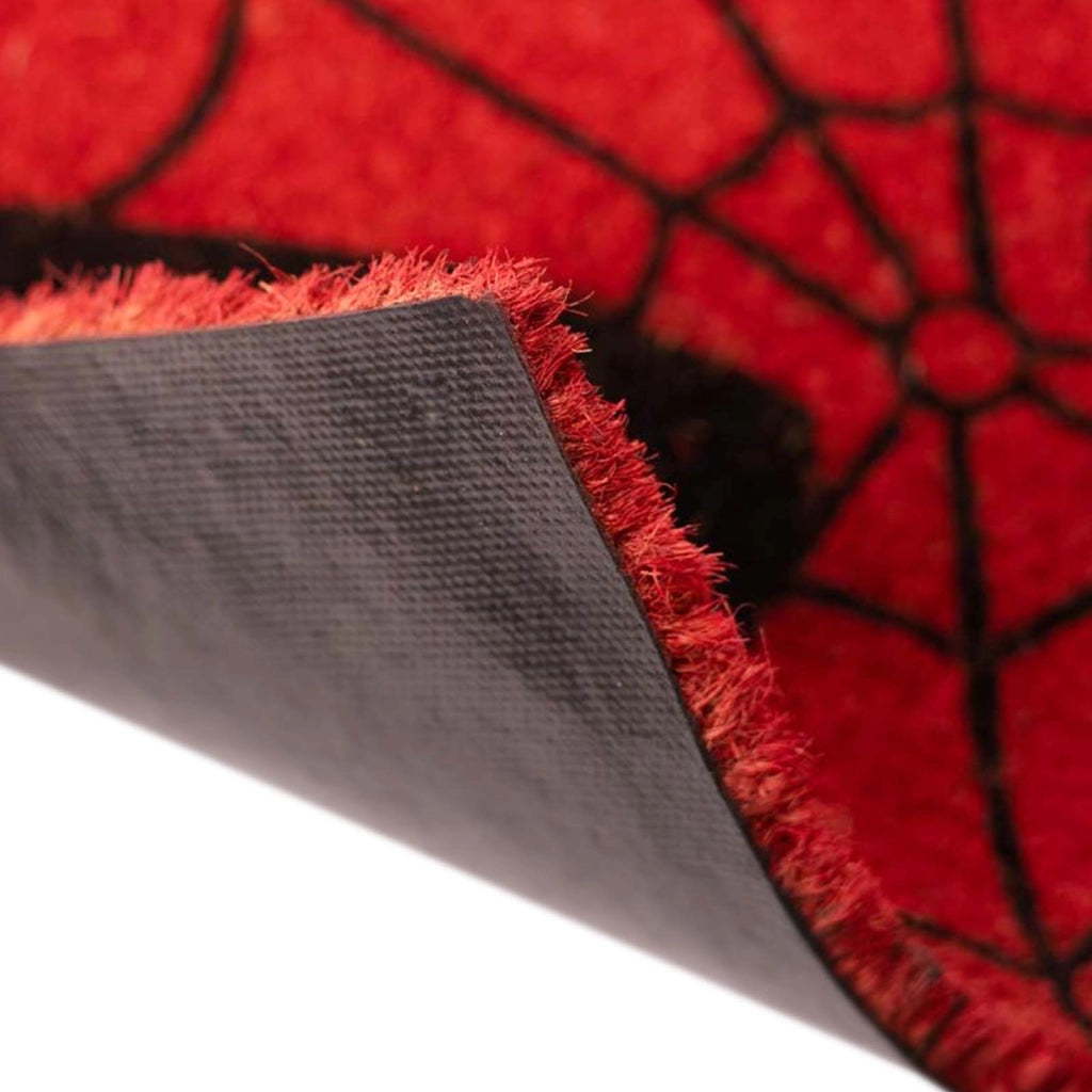 Zerbino Decorativo Antiscivolo 40x60cm Maschera da Supereroe Rosso / Nero Spiderman