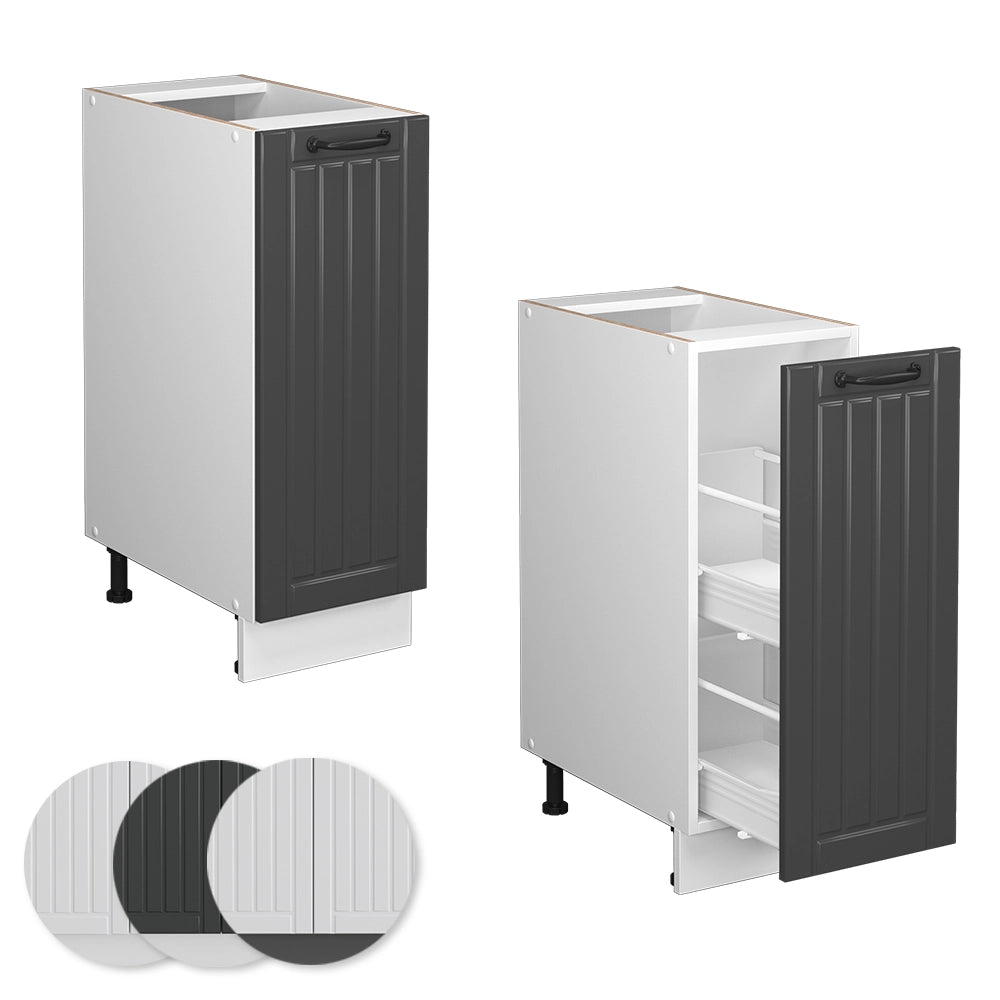 Vicco Armadio cucina dispensa alto Antracite casa di campagna 30 cm senza piano di lavoro