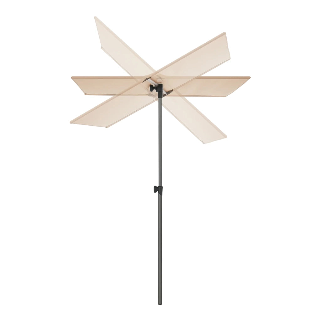 Ombrellone rettangolare orientabile a 360° 180 x 130 cm sabbia 03_0008047