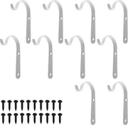 Hanger per piante 10 pezzi in ghisa 28 pollici esterno - appoggio per piante lampade per uccelli cibo per uccelli - bianco