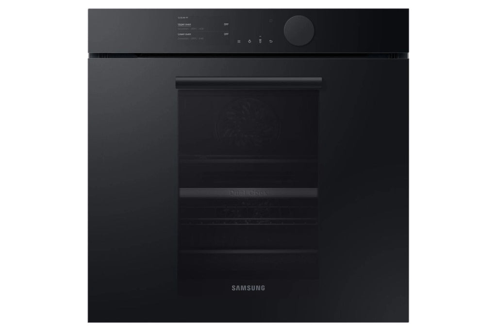 Samsung NV75T9579CD Infinite Line Forno Elettrico Multifunzione Dual Cook da Incasso Pirolitico Capacita' 75 Litri Classe Energetica A+ 50 Funzioni Wi-Fi Display Touch 60 cm Graphite Grey