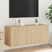 Mobile TV a Parete-Mobile TV a Muro Rovere Sonoma 100x30x41 cm