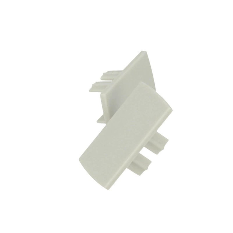 Coppia Tappi Tappini Termine Per Chiusure Profilo Barra Alluminio Doppio Illuminazione Da 2 Lati BA1732