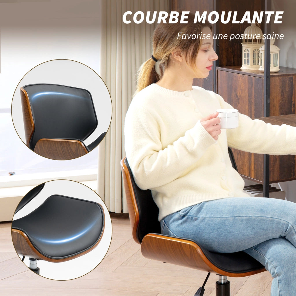 Sedia da ufficio ergonomica ¨C zephmum ¨C nero 52x54x84 cm