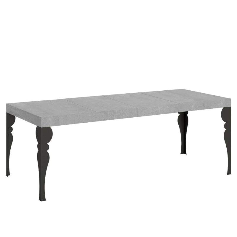 Tavolo allungabile 90x180/284 cm Paxon Premium telaio Antracite - Cemento