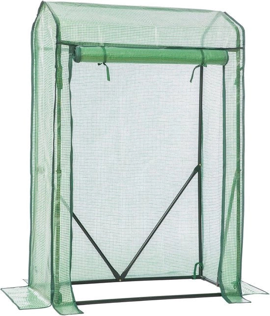 Serra con tetto a punta - 100 x 50 x 150 cm - Serra con finestra per pomodori, verdure, frutta, fiori - EGN16GH02.