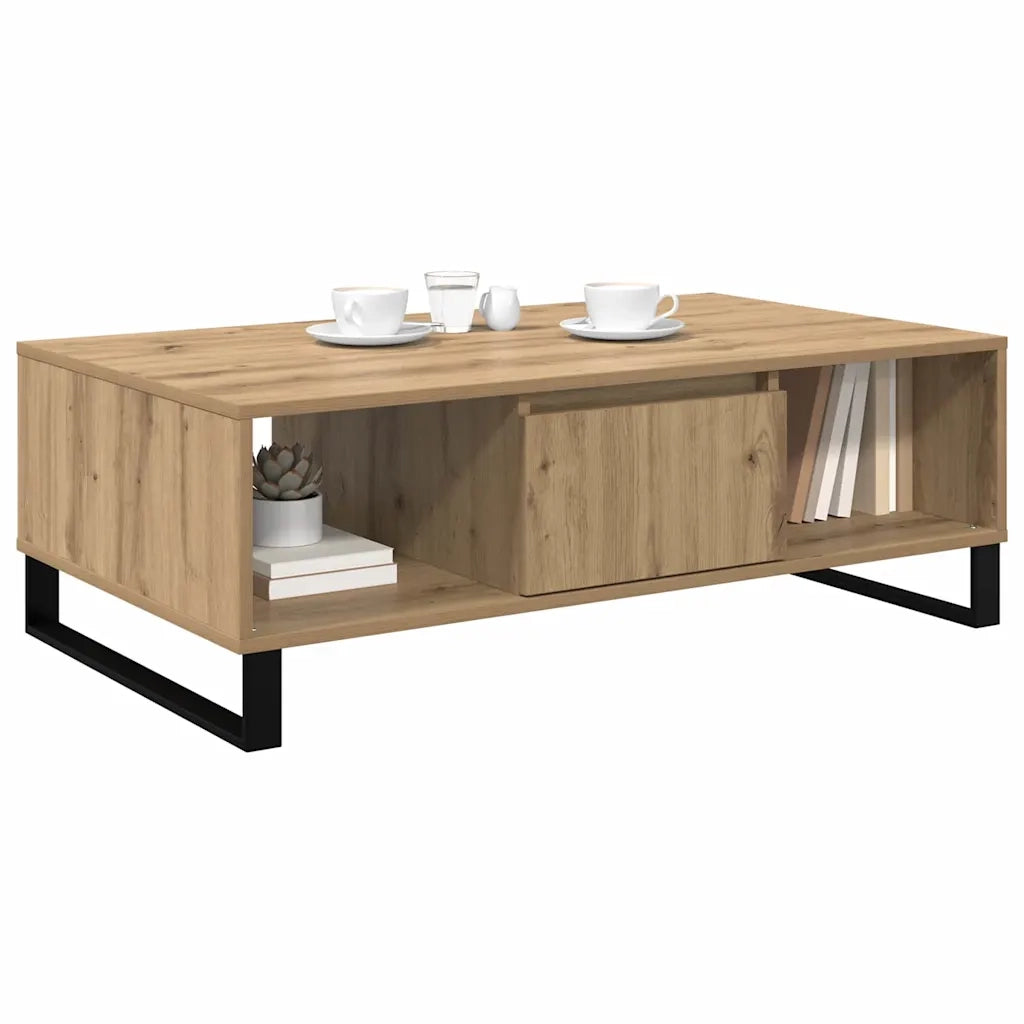 Tavolino da salotto Rovere artigianale 104 x 60 x 35 cm