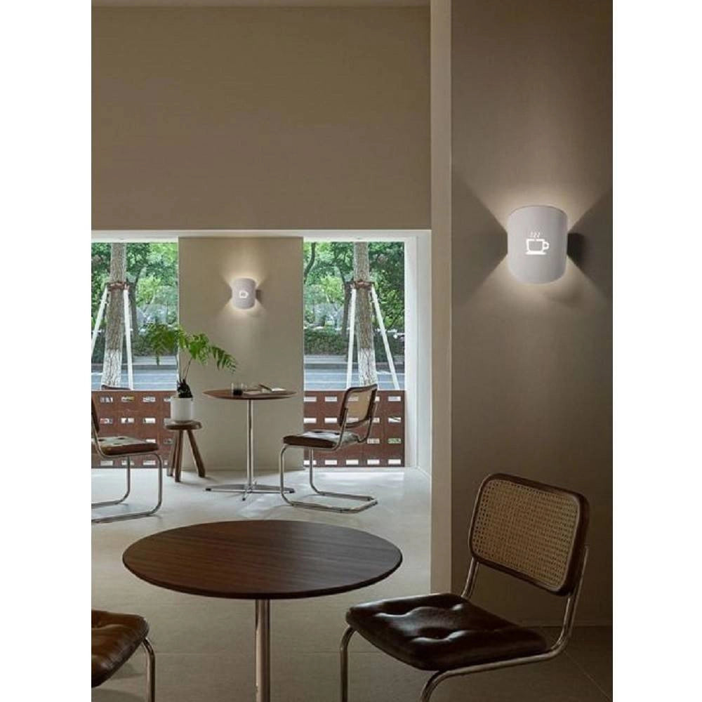 Trade Shop - Applique A Parete Con Raffigurazione Tazza Del Caffè Lampada Attacco G9 Ip20 Aq45 -