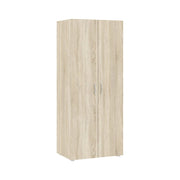Guardaroba 2 ante Malvito, Mobile camera da letto, Cabina armadio portabiti, Armadio appendiabiti, 74x52 h179 cm, Rovere