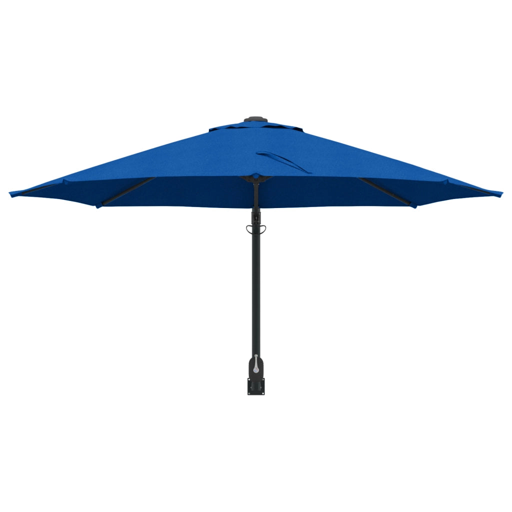 Ombrello da Patio Blu azzurro Poliestere Grande Inclinabile