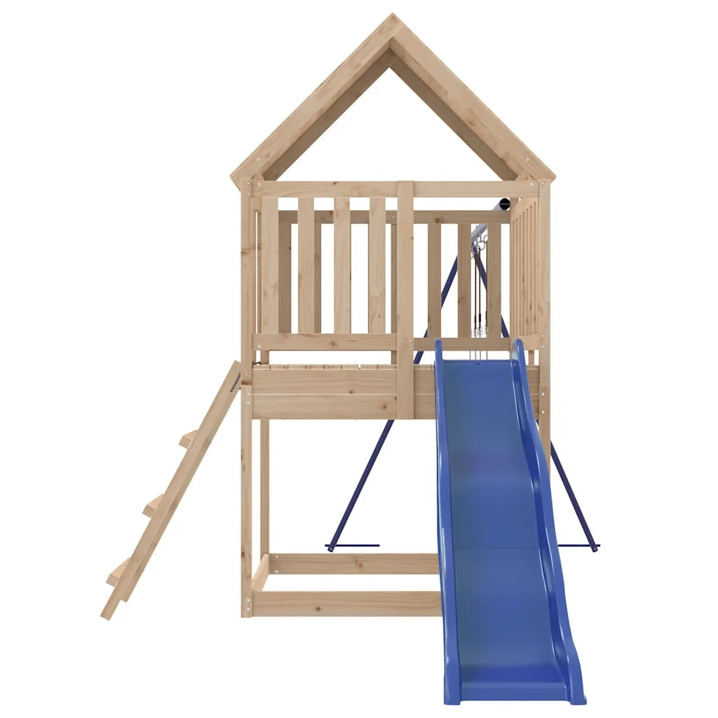 Set da Gioco da Esterno in Legno Massello di Pino