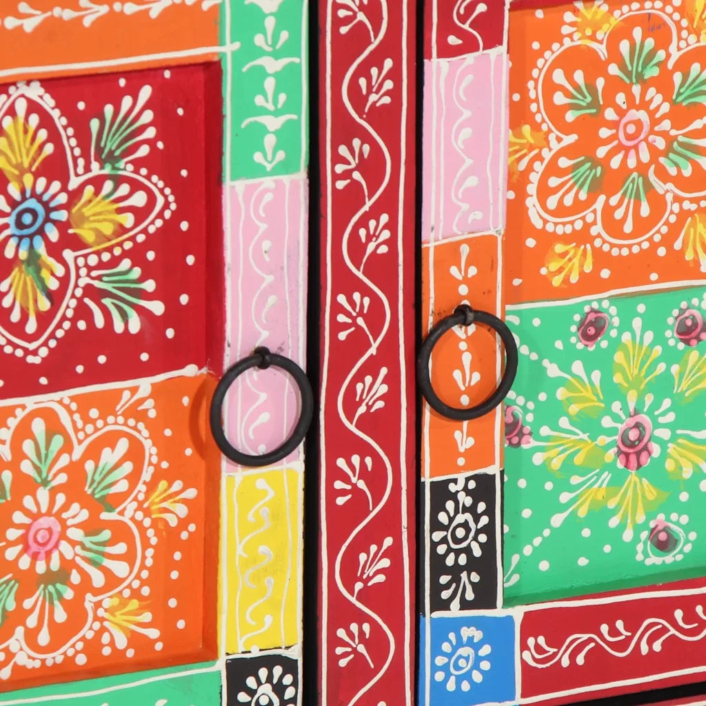 Tavolino da Salotto Multicolore 90x50x40cm Legno Massello Mango