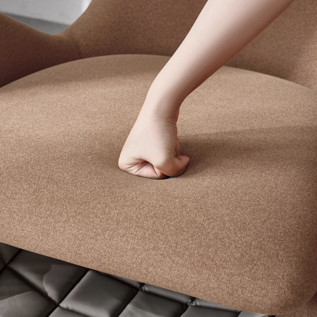 OKWISH Poltrona in Tessuto con Nicchia Integrata per Gatto o Cane di Piccola Taglia, Seduta Ergonomica, Legno, Marrone