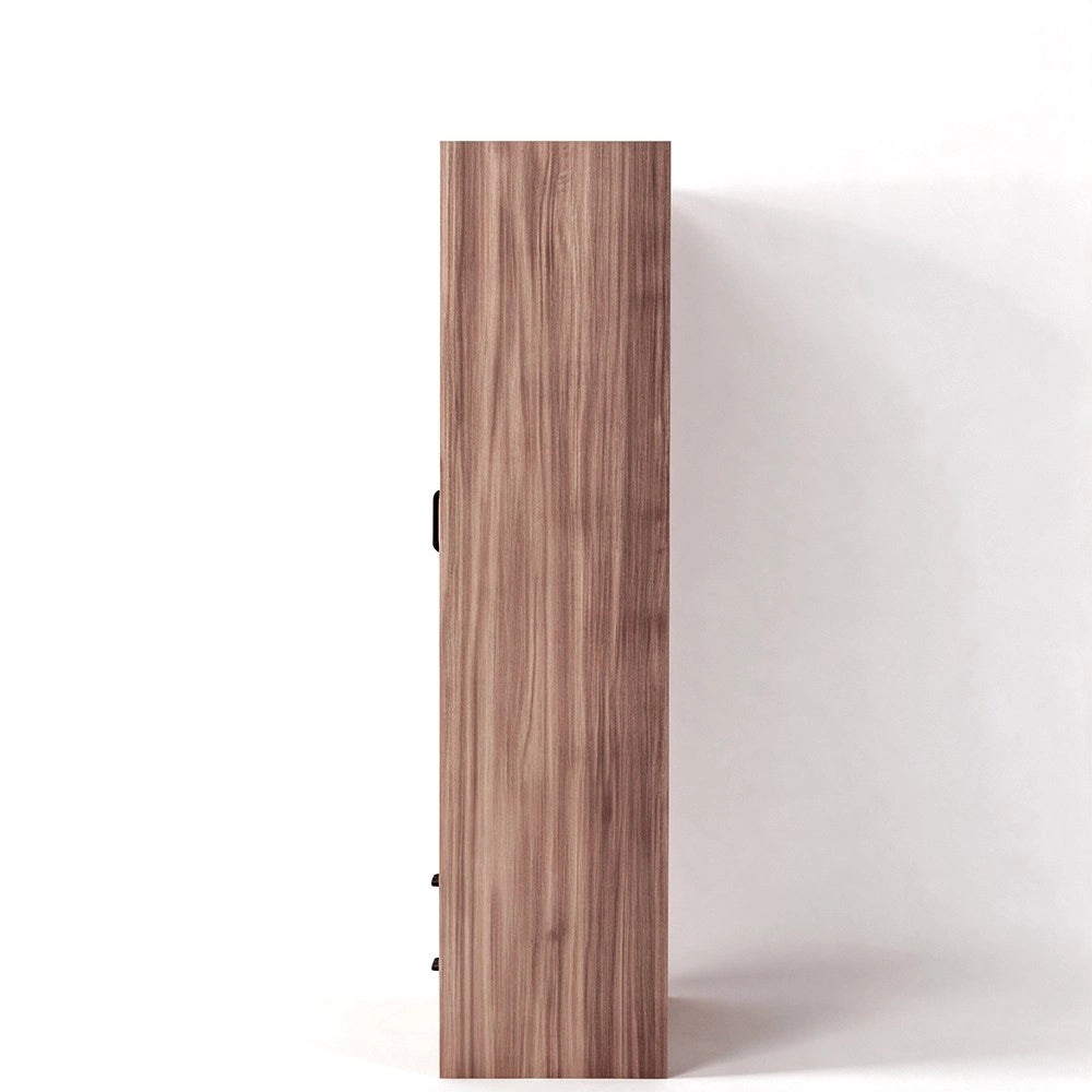 Armadio due ante e cassetti 91x52x210h colore noce e cashmere ARM290C