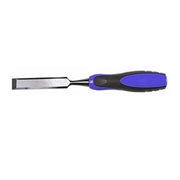 Trade Shop - Scalpello Per Falegname 14mm Punta Acciaio Piatta Con Impugnatura Plastica Gommato -
