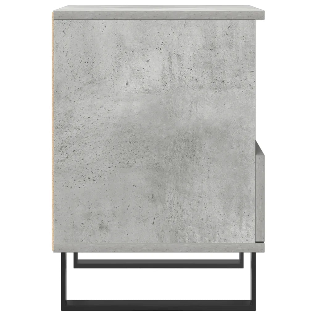 Comodino Grigio Cemento 40x35x50 cm in Legno Multistrato 830644