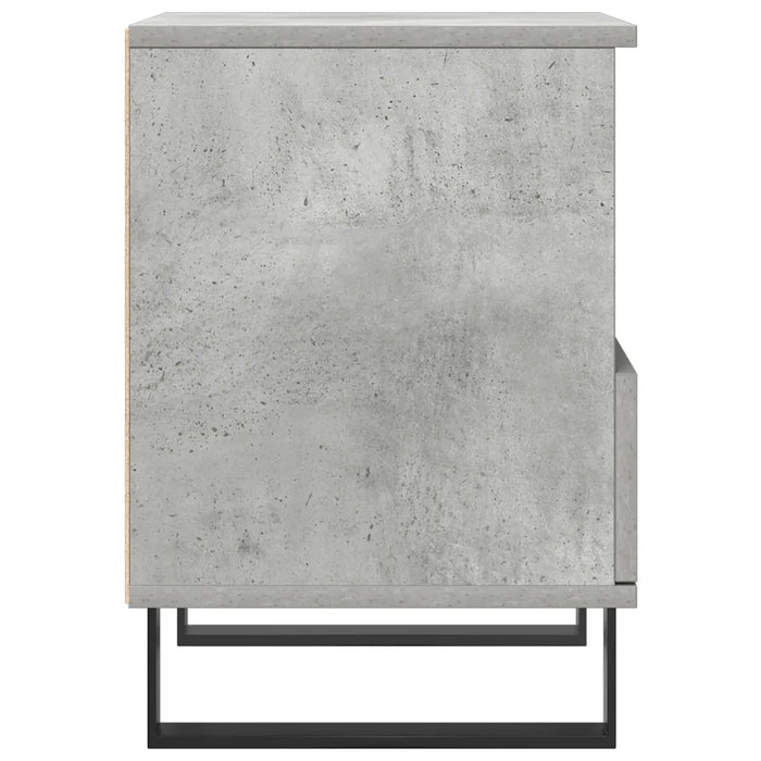 Comodino Grigio Cemento 40x35x50 cm in Legno Multistrato 830644