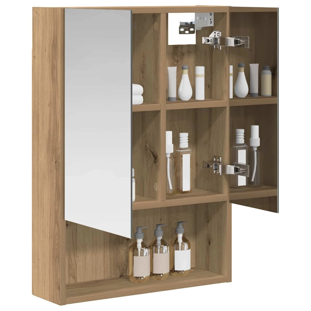 Mobiletto per specchio da bagno con porta Rovere Artigianale 889206