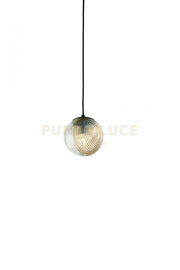SOSPENSIONE VETRO BELLA 1 AMBRA D.15CM H.16CM 1 LUCE ATTACCO E27