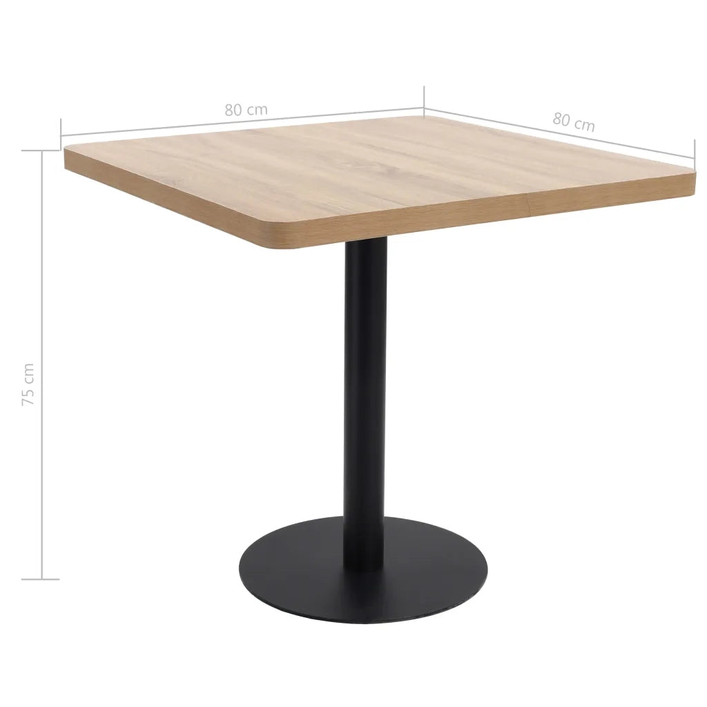 Tavolo da Bistrot Marrone Chiaro 80x80 cm in MDF 286433