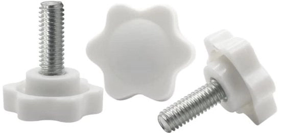 Set di viti a stella in plastica con maniglia a sterzo - 10 pezzi - viti a stella M6x12mm con alette
