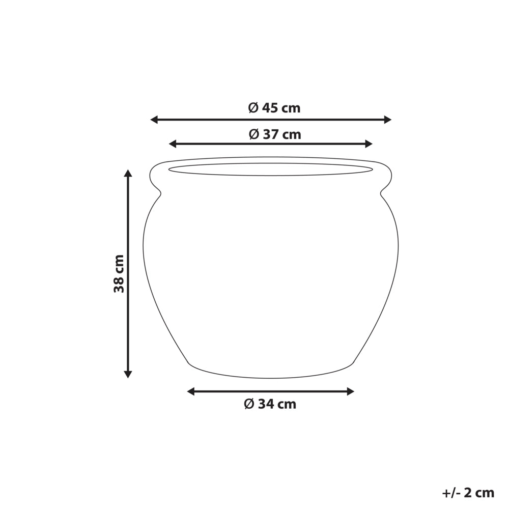Vaso da fiori alto in pietra per giardino, per interni ed esterni 45x38 cm nero giardino terrazzo