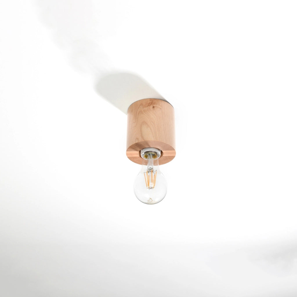 Lampada da soffitto SALGADO in legno naturale