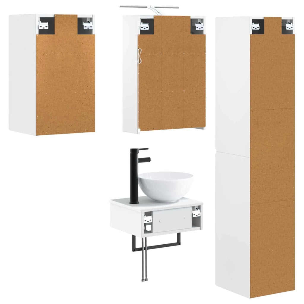 Set di mobili per il bagno 5 pcs Bianco 3407247