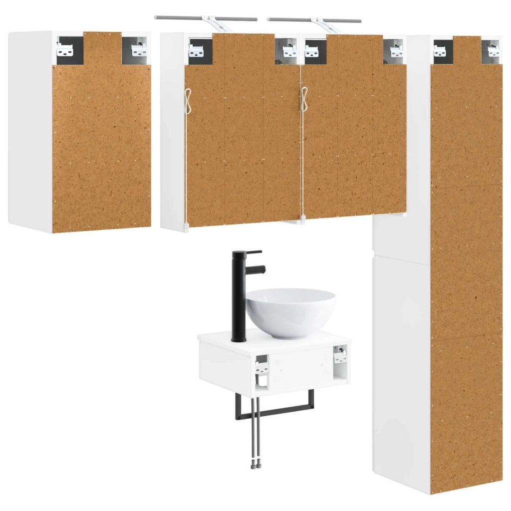 Set di mobili per il bagno 5 pcs Bianco 3407247