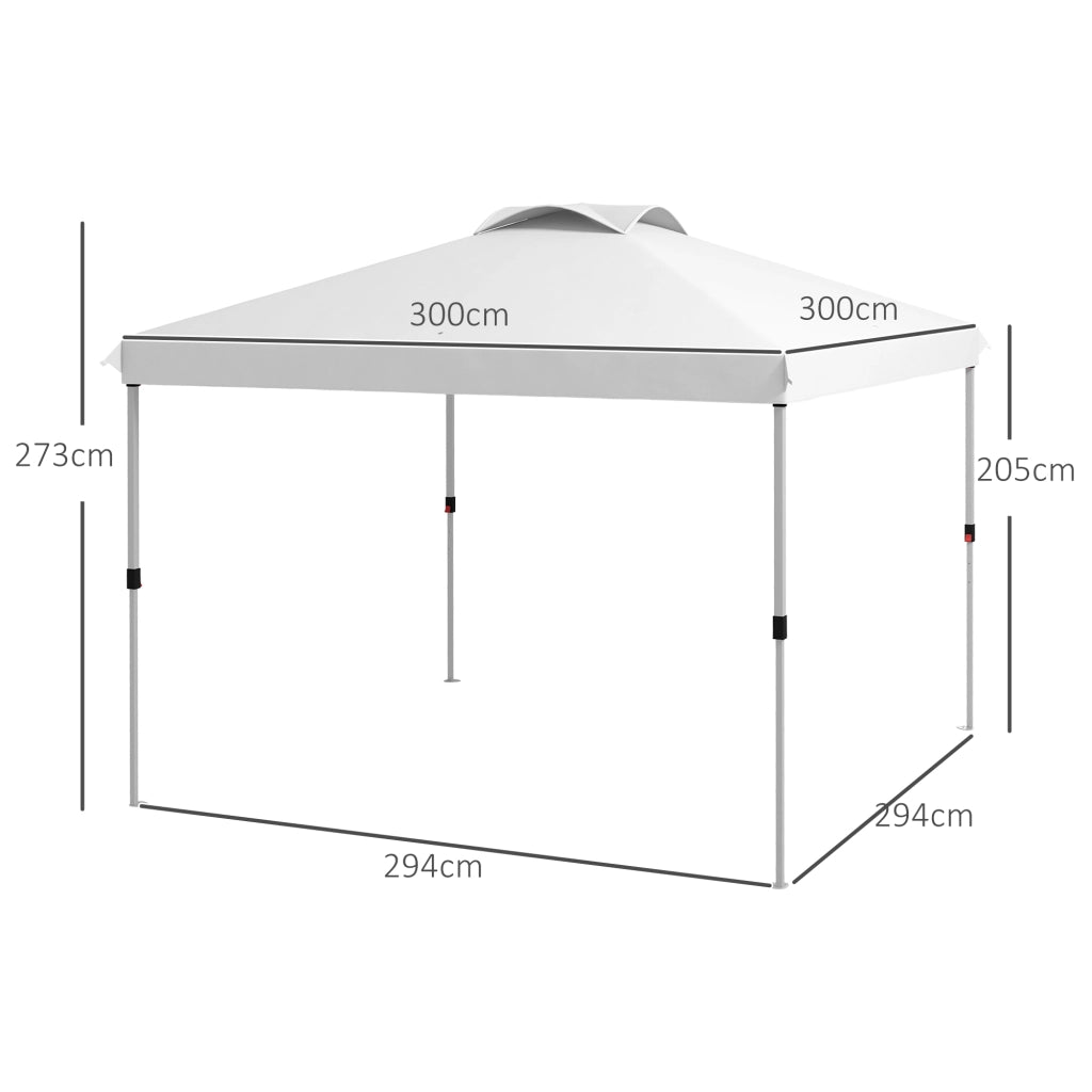 Gazebo da giardino pieghevole ¨C zephmum ¨C 3x3 m con sacco a rotelle