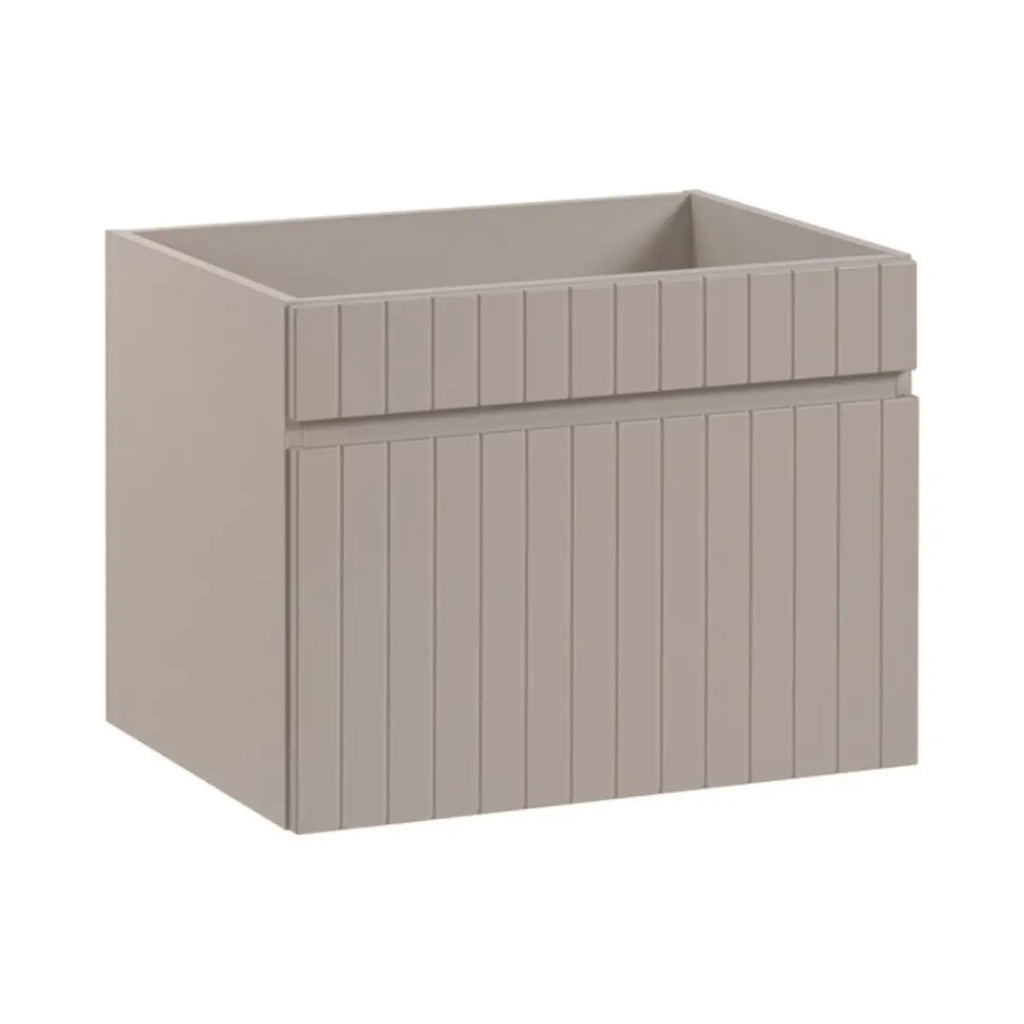 Set da bagno ICON: mobiletto sotto lavabo 60cm cachemire + lavabo incassato bianco