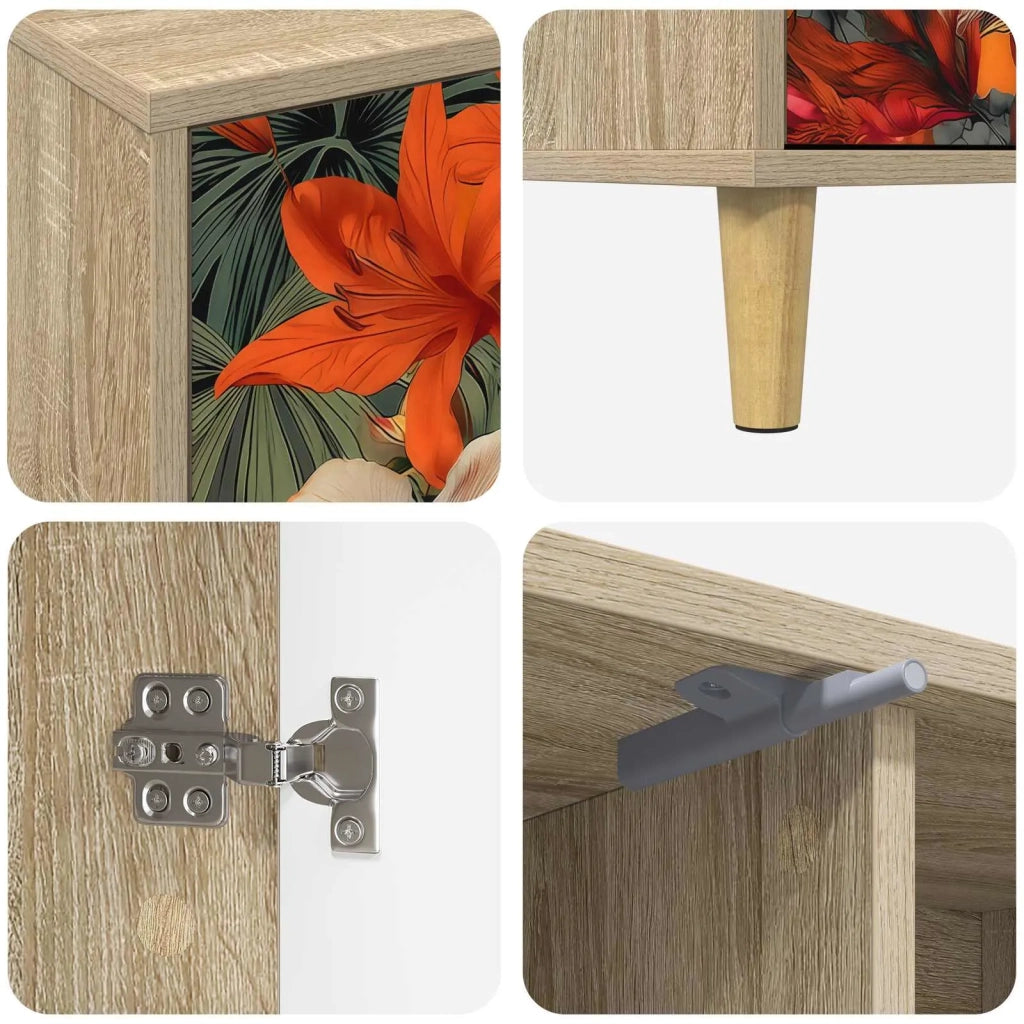 Mobile TV GENNEP 102 x 33 x 50 cm Sonoma Legno ingegnerizzato 8007035