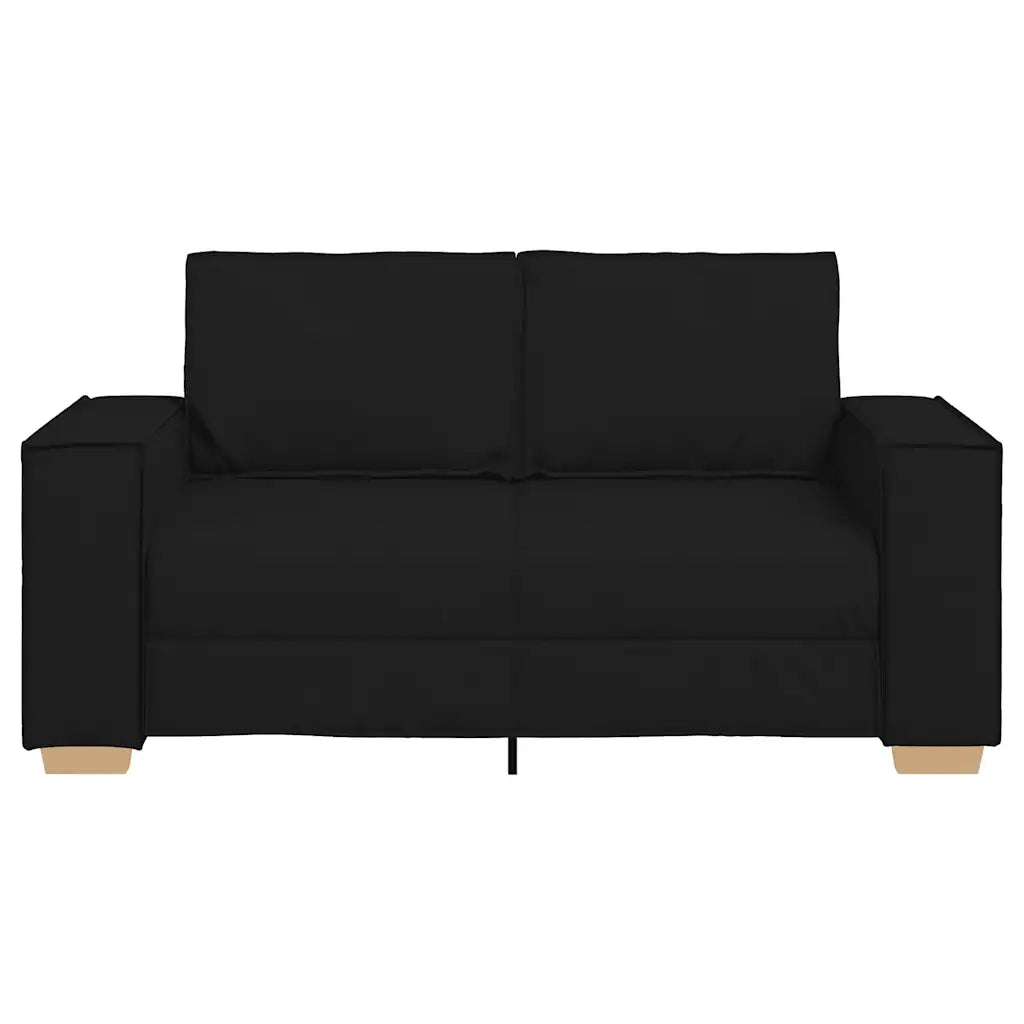 Divano a 2 posti Nero 120 cm Tessuto