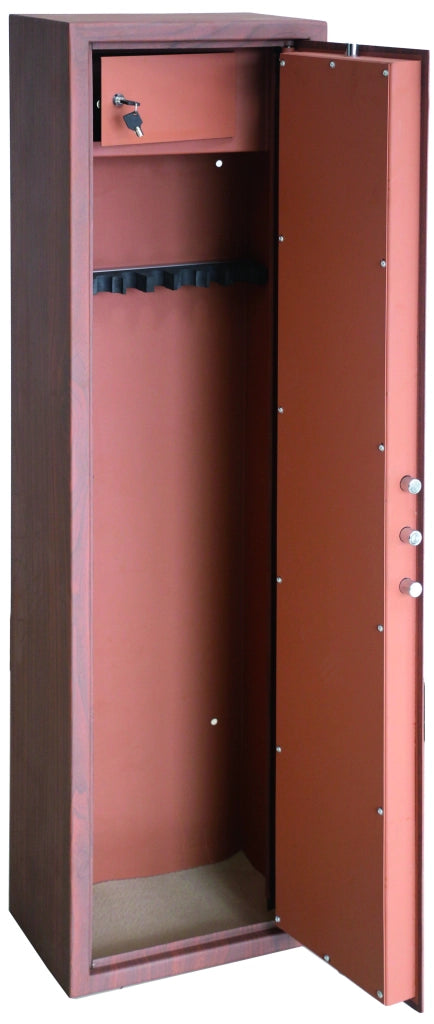 Utilia TOP Security ARMADIO PORTAFUCILI EFFETTO LEGNO 8 Posti mm.400x280x1480 h