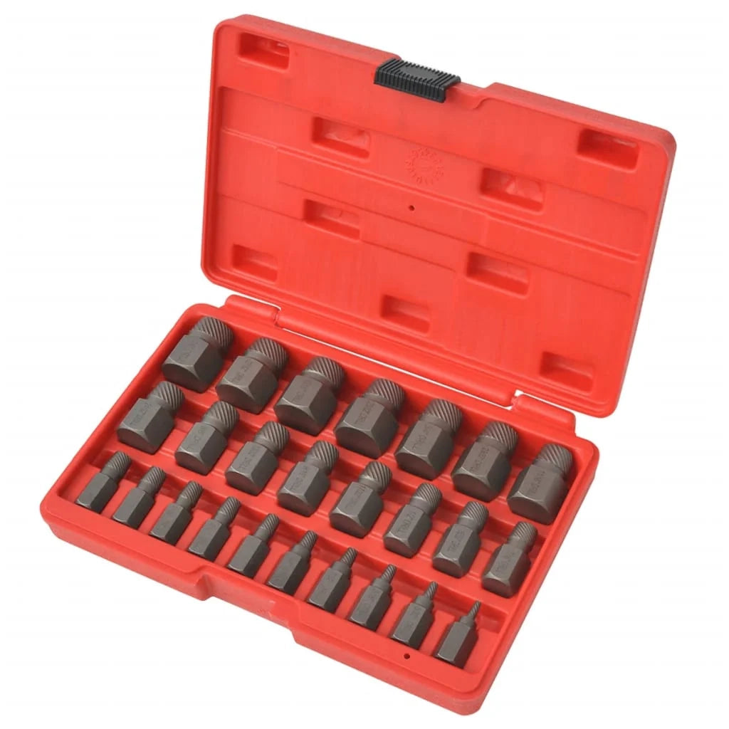 Kit estrattore viti multi-scanalatura in acciaio da 25 pezzi 02_0003973