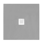 Piatto doccia quadrato 80x80 cm effetto pietra marmoresina STONE quadrato grigio cemento FRANCIA