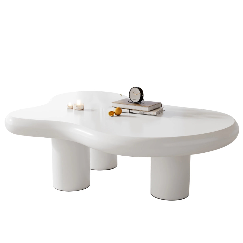 TAVOLINO DA SALOTTO Nuvola 97x67x32 cm MDF Bianco