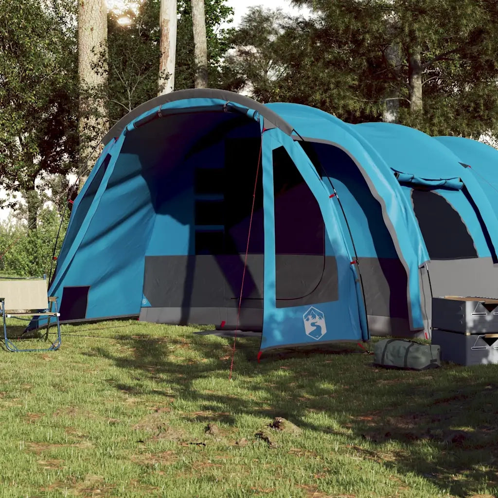 Tenda Familiare a Tunnel per 8 Persone-Tenda da campeggio Blu Impermeabile 231312