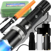 Lanterna Militare - Lanterna LED Ricaricabile - Multi Funzione - Impermeabile - per Casa, Campeggio, Emergenze