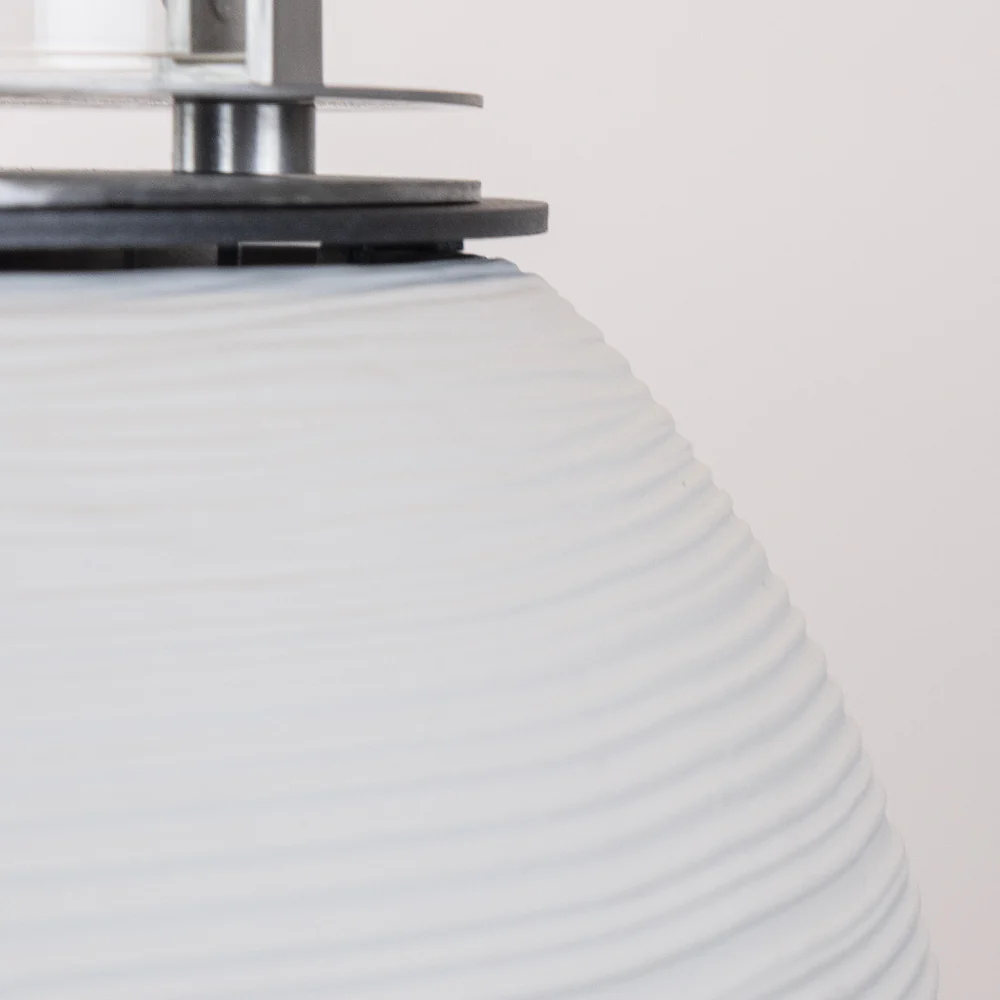 Camino a Bioetanolo Braciere da Pavimento Ø40xh54 cm per Interno ed Esterno Botticelli Bianco Perla