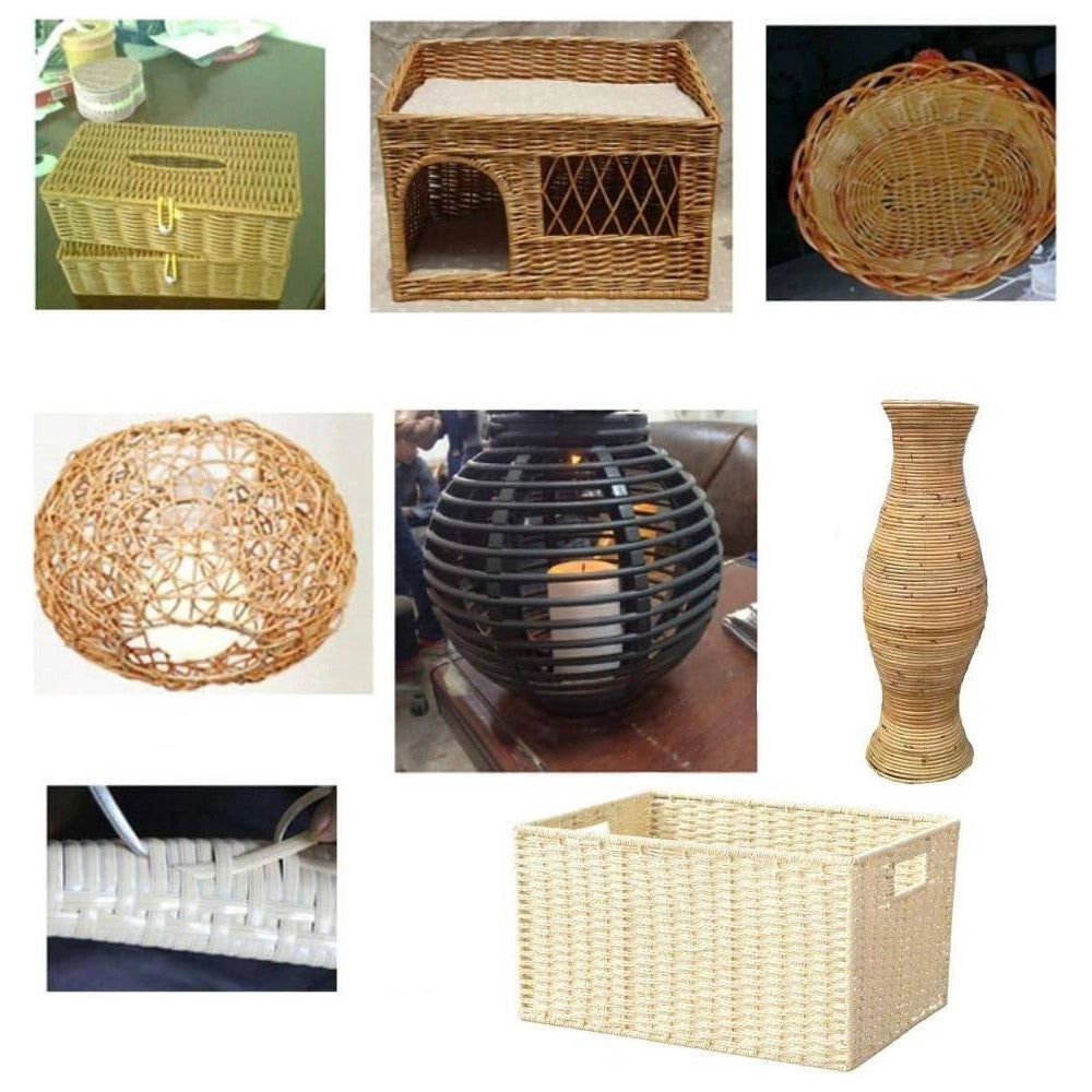 Trade Shop - Bobina Matassa Rattan Da 500 Gr Maglia A 4 Linee Sintetico Tessitura Riparazioni -