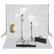 Kit professionale per studio fotografico con luci fondale e riflettore bianco 02_0001455
