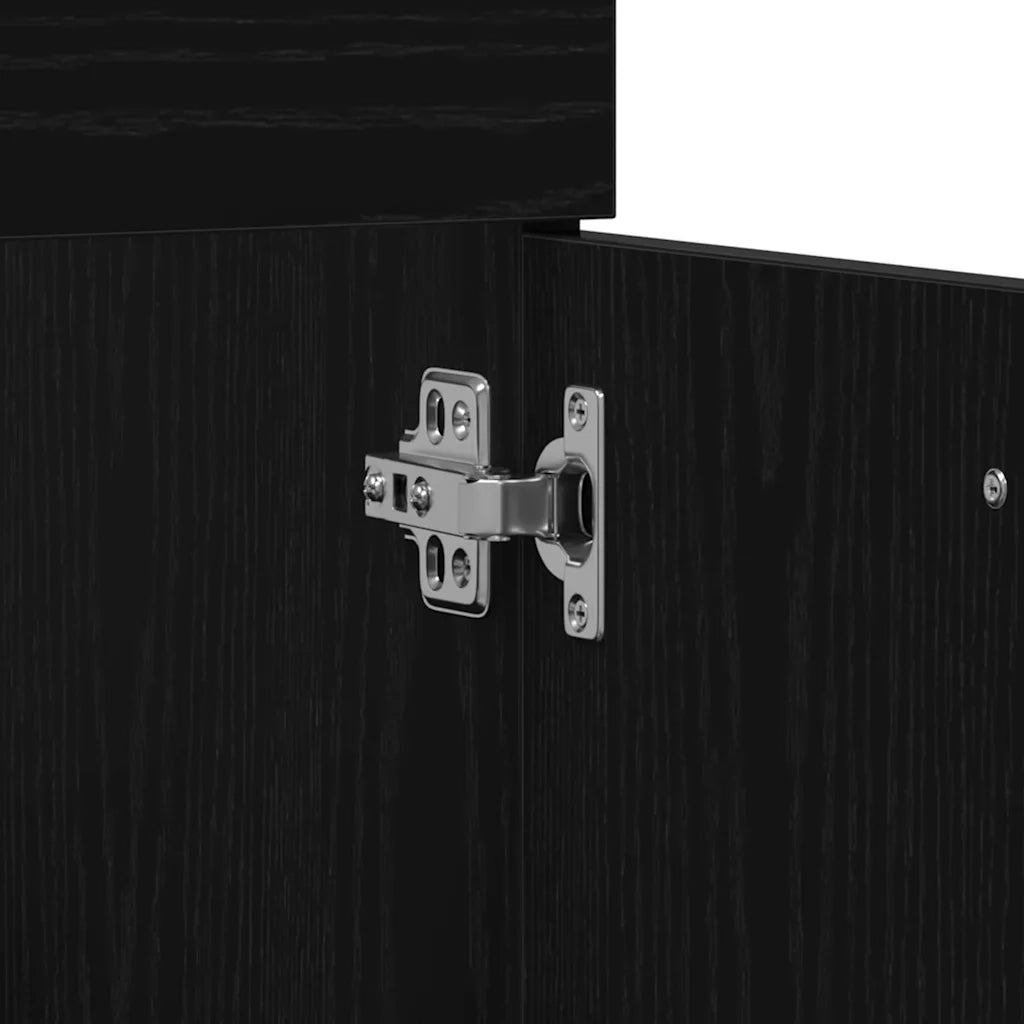 Set di mobili per il bagno 3 pcs Rovere Nero Legno multistrato 3334330