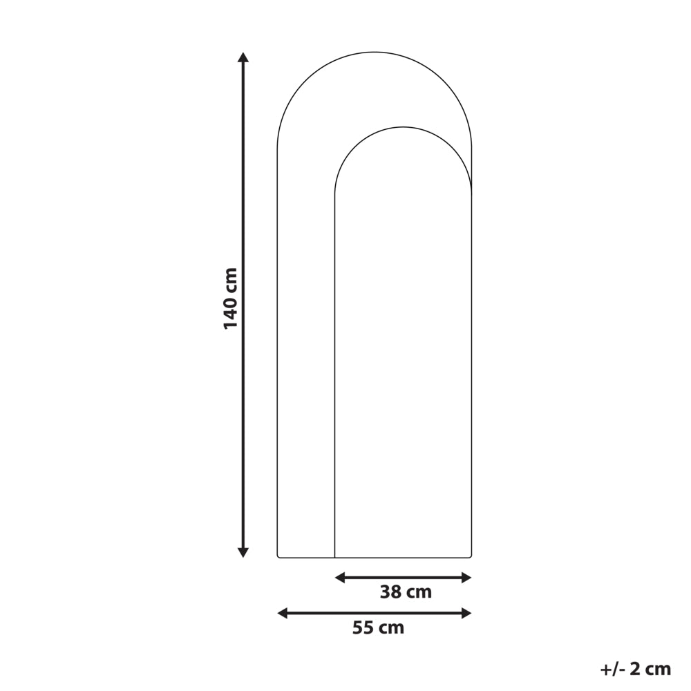 Specchio da parete arancione 55 x 140 cm forma ovale appeso decorazione corridoio