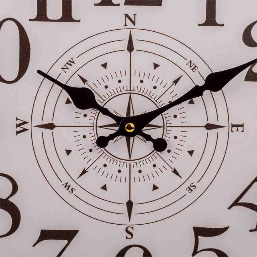 Orologio da parete in legno bianco d34x2h