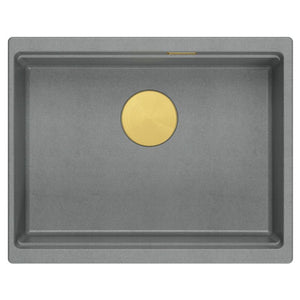 Lavello In Granito Logan 100 Grey Metallic Oro