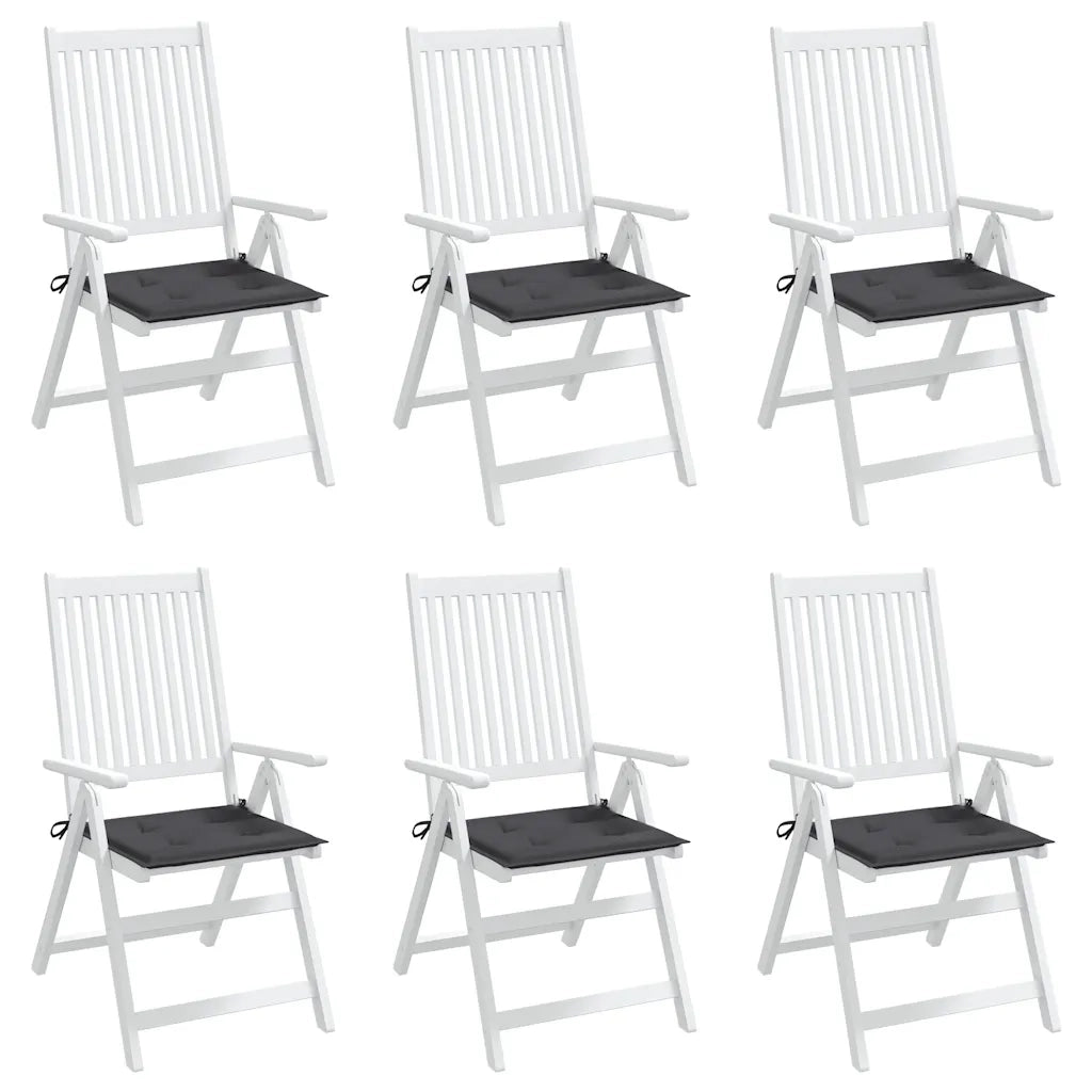 Cuscini per Sedia 6 pz Antracite 50x50x4 cm in Tessuto Oxford